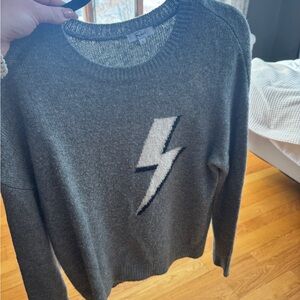 Rails Gray Sweater with Lightning Bolt